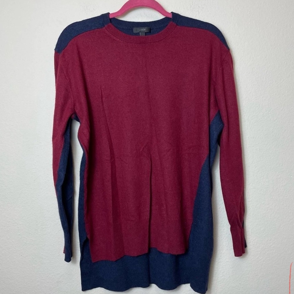J.Crew color Block wool blend sweater size large